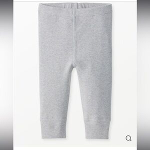 Hanna Andersson Light Gray Ribbed Leggings